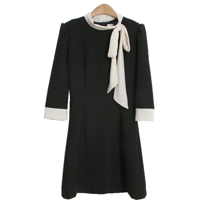 Little Black Dress | Half-Sleeve Contrast