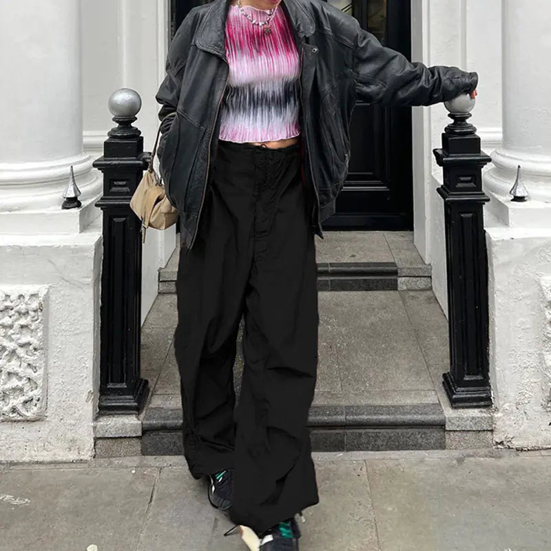 Little Black Pant | Wide-Leg Cargo